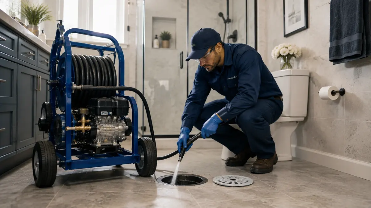Bathroom Drain Hydro Jetting in Winnetka