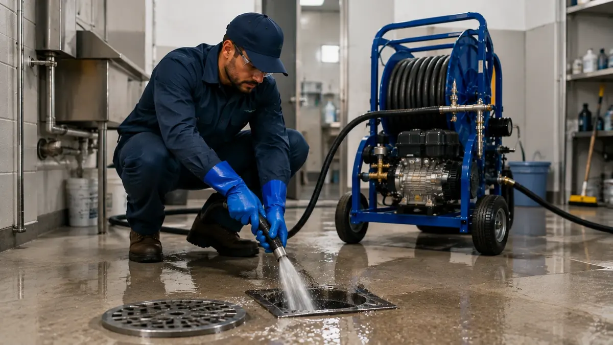 Floor Drain Hydro Jet Cleaning in Winnetka