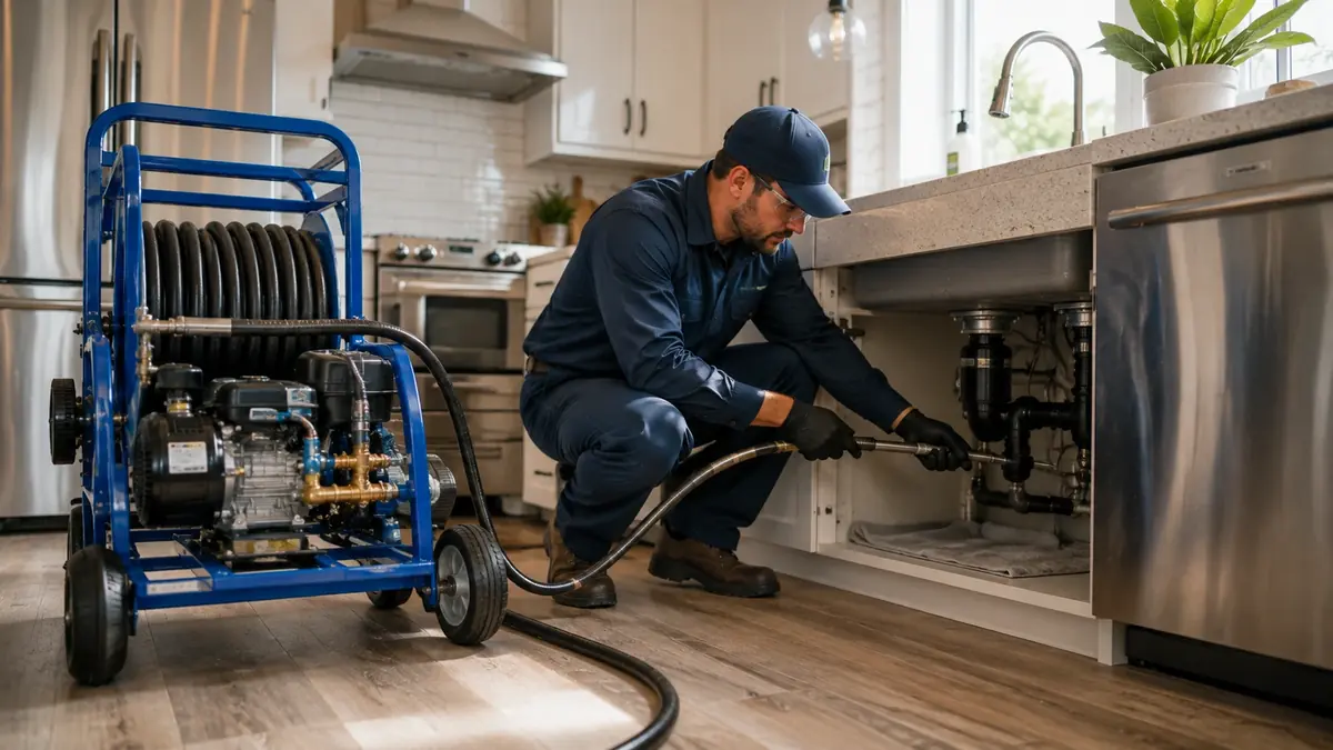 Kitchen Drain Hydro Jetting in Winnetka