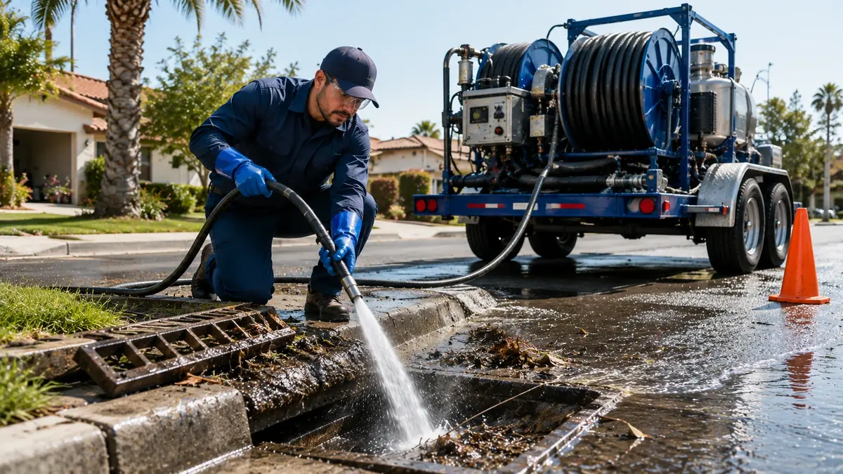 Storm Drain Hydro Jet Cleaning in Winnetka